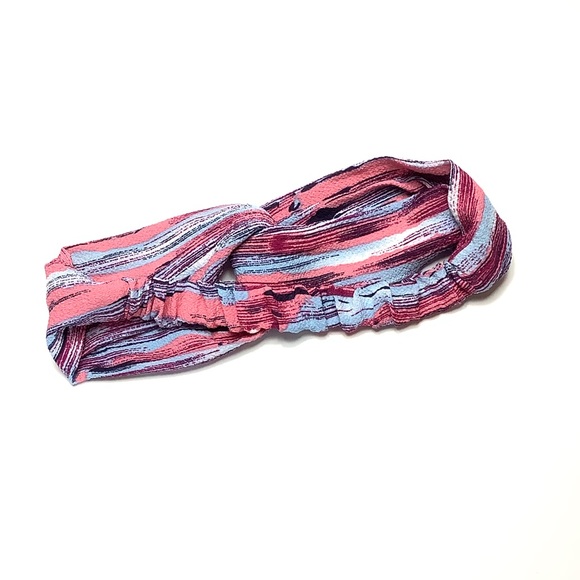 Pink & Blue Boho Print Twist Headband - Picture 5 of 7